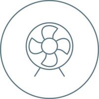 icono de vector de línea de ventilador eléctrico único