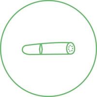 icono de línea de vector de cigarro único