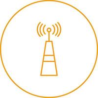 Unique Signal Tower Vector Line Icon