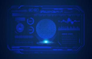 Modern HUD Technology Screen Background vector