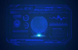 Modern HUD Technology Screen Background vector
