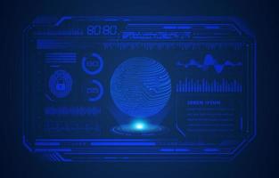 Modern HUD Technology Screen Background vector