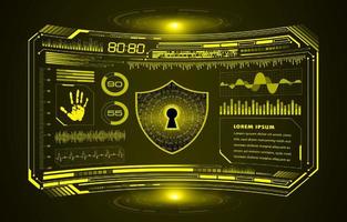 Modern HUD Technology Screen Background vector