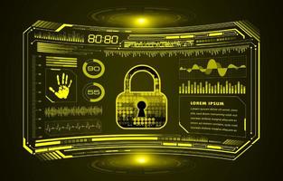 Modern HUD Technology Screen Background vector