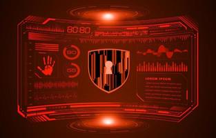 Modern HUD Technology Screen Background vector