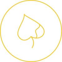 Unique Broken Leaf Vector Line Icon
