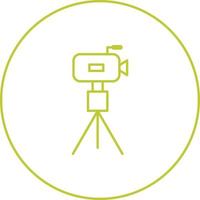 Unique Camera On Stand Vector Line Icon