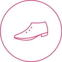 icono de línea de vector de zapatos formales únicos