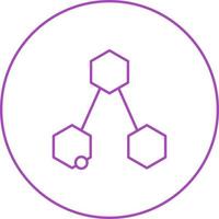 Unique Chemical Structure II Vector Line Icon