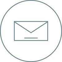 icono de línea de vector de correo único