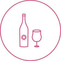 Unique Goblet And Wine Vector Glyph Icon