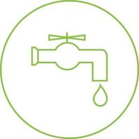 Unique Water Tap Vector Line Icon