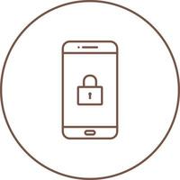Unique Lock Screen Vector Line Icon
