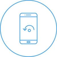 Unique Restart Phone Vector Line Icon