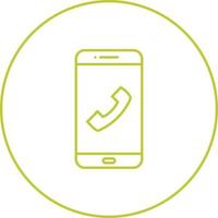 Unique Dial Call Vector Line Icon