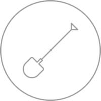 Unique Shovel Vector Line Icon