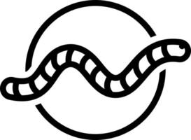 line icon for worm vector