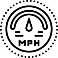 line icon for mph vector