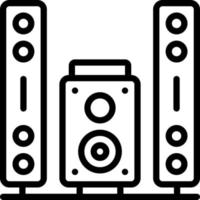 icono de línea para altavoces vector