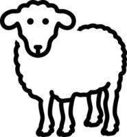 line icon for sheep vector