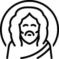 icono de línea para bautista vector