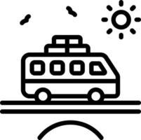 line icon for travels vector
