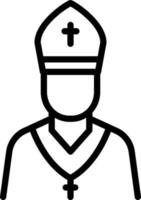 line icon for pope vector