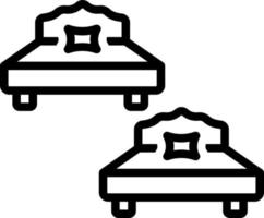 line icon for beds vector