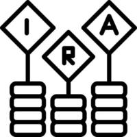 line icon for ira vector