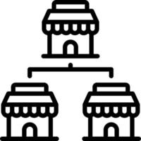 line icon for subsidiaries vector