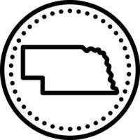line icon for nebraska vector