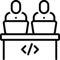 line icon for programmers vector