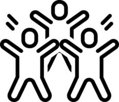 line icon for excitement vector