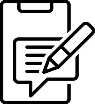 line icon for annotated vector