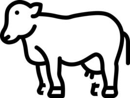 line icon for cattle vector