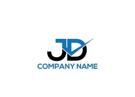 diseño de logotipo de letra jd con icono inicial moderno creativo vector