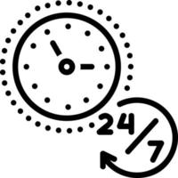 line icon for anytime vector