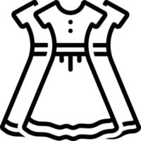 icono de línea para vestidos vector