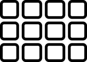 line icon for rows vector