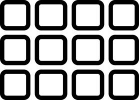 line icon for rows vector