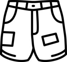 line icon for shorts vector