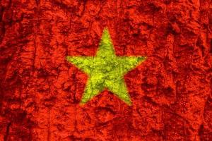 vietnamese flag texture as a background photo