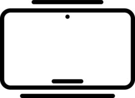 icono de línea para tableta vector