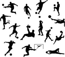 A set of vector set of football, soccer players