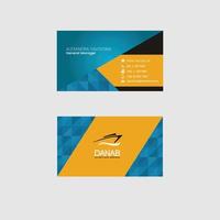 Blue Yellow Vector Business Card Design