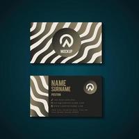 Dark Theme Business Card Design vector