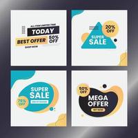 Flat Sale Banner collection in 1 Vector