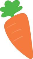 Orange carrot with leaves vector design, vegetable illustration element.