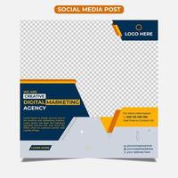 Creative digital marketing agency social media post vector