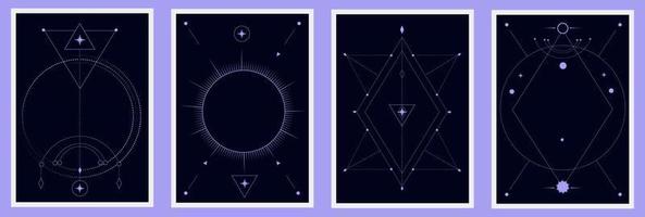 Reverse side of the divination card. vector